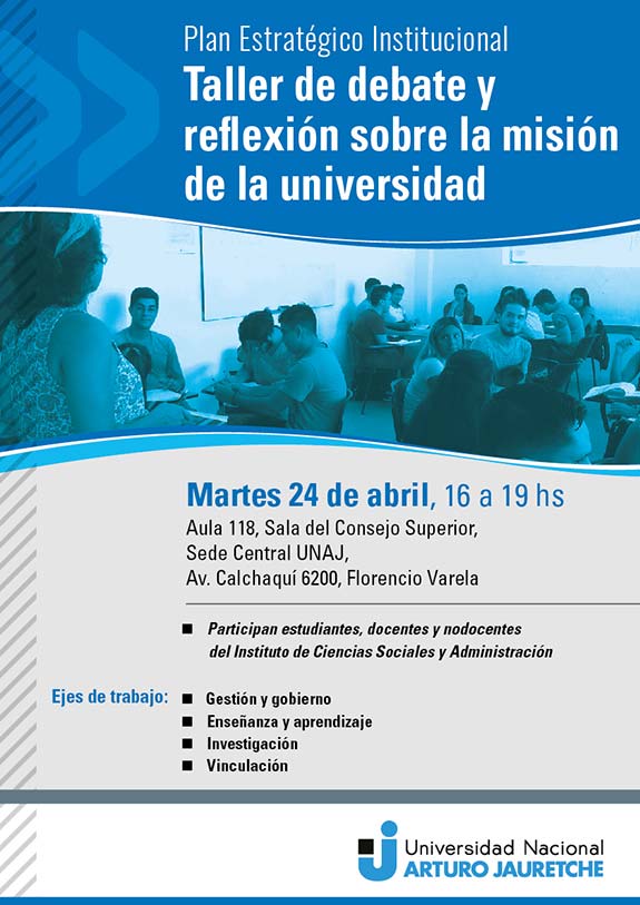 INSTITUTO DE CIENCIAS SOCIALES Y ADMINISTRACION: 24/4 de 16 a 19 hs. Interclaustro
